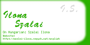 ilona szalai business card
